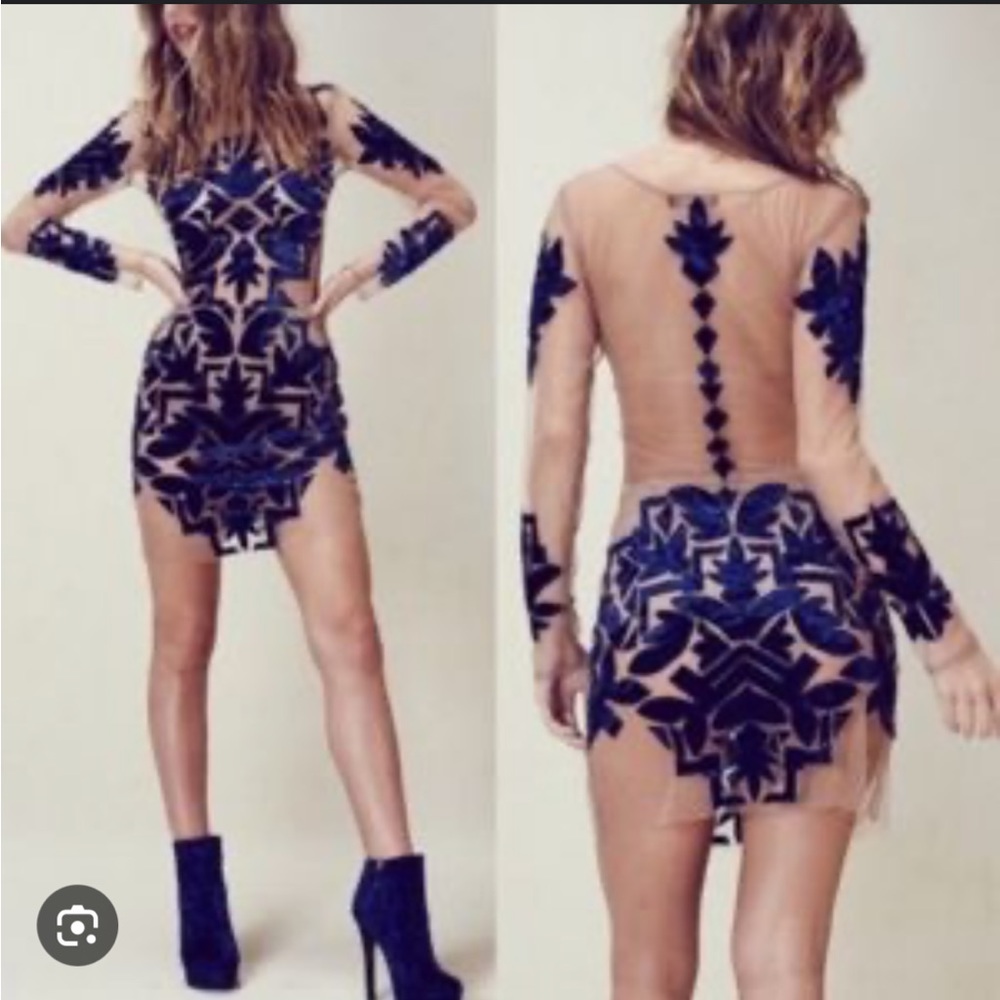 FOR LOVE AND LEMONS VIENNA BLACK DRESS MEDIUM